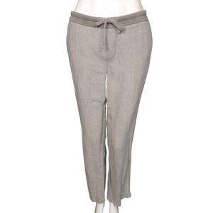 JAMES PERSE Pants, 4/XL, Grey Linen, Drawstring/Knit waist, Pockets